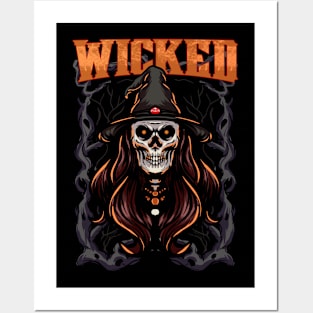 Wicked skull witch Posters and Art